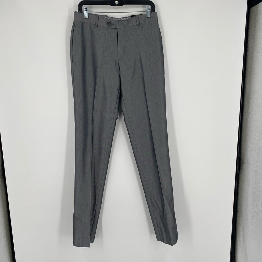 Bar III Men’s Flat Front Striped Gray Dress Pants size 31
